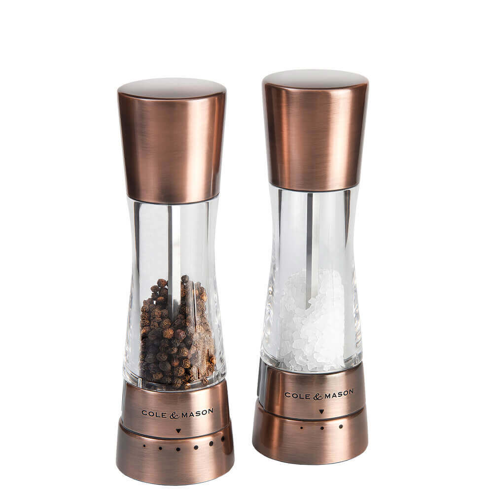 Cole & Mason Derwent Copper Gourmet Precision+ Salt & Pepper Mill Set